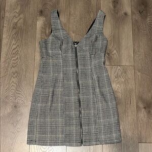 Forever 21 Black and White Checkered Mini Dress